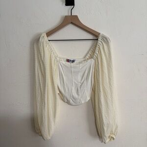 Urban Outfitters Cream Crop Top